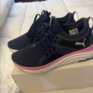 Puma Black and Pink Sneakers